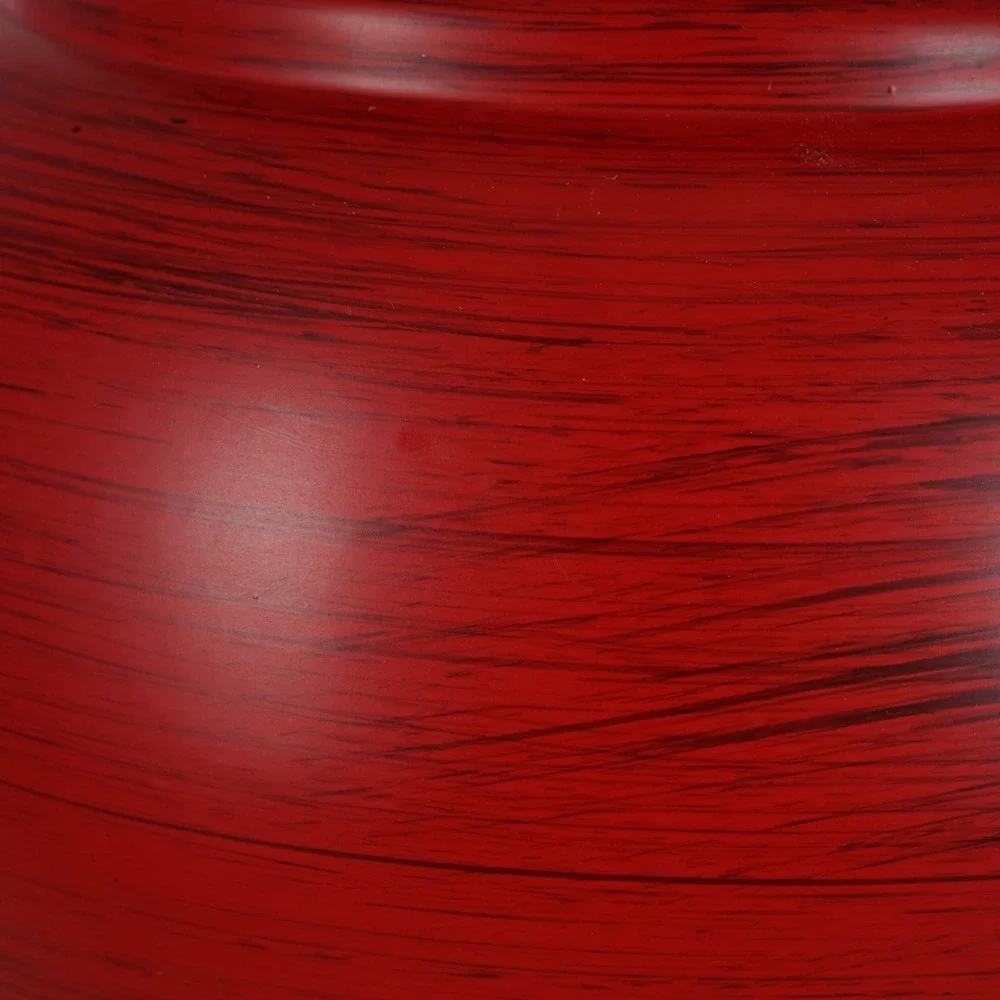 The Pioneer Woman Red Turned Table Lamp with Eyelet Linen Shade, New in Box